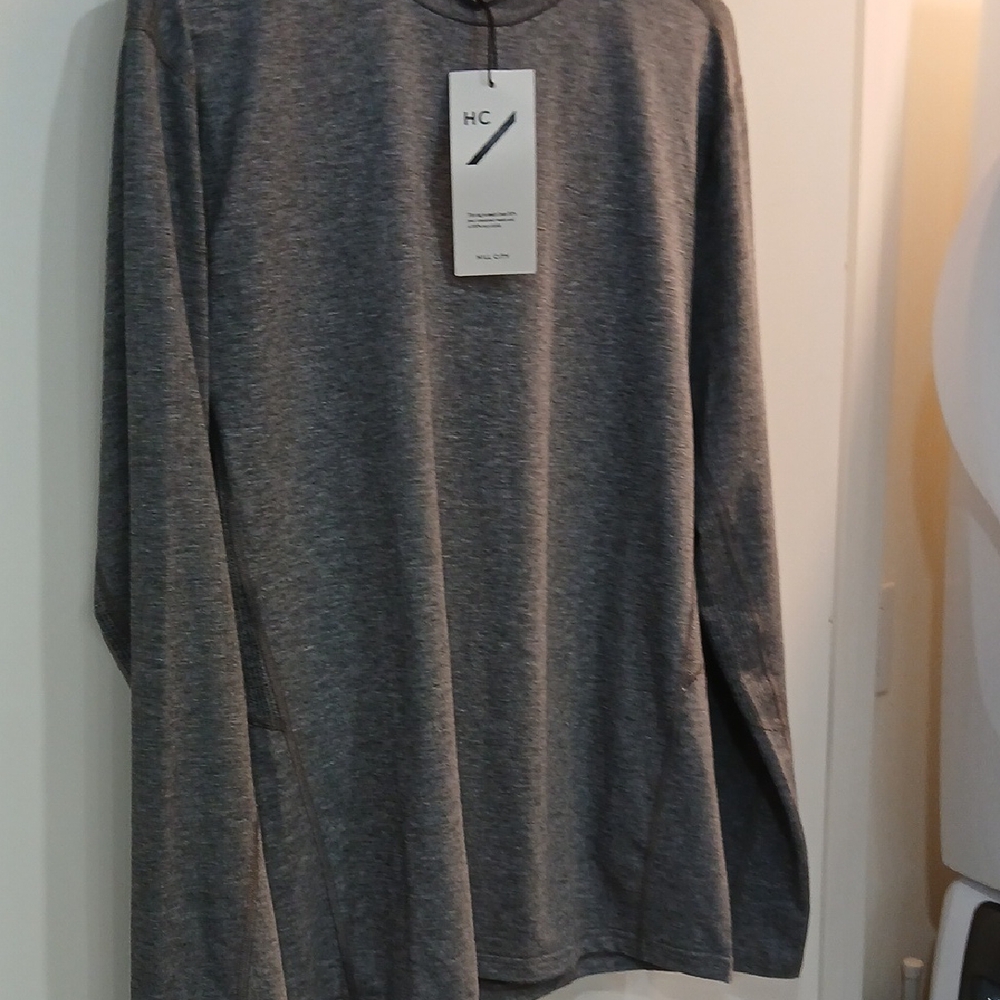 HC Men's Charcoal Long Sleeve Tee